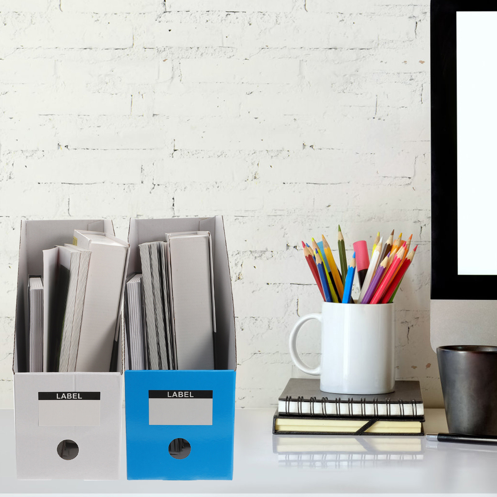 Magazine Holder Rack - Organizador de archivos de 3 piezas,