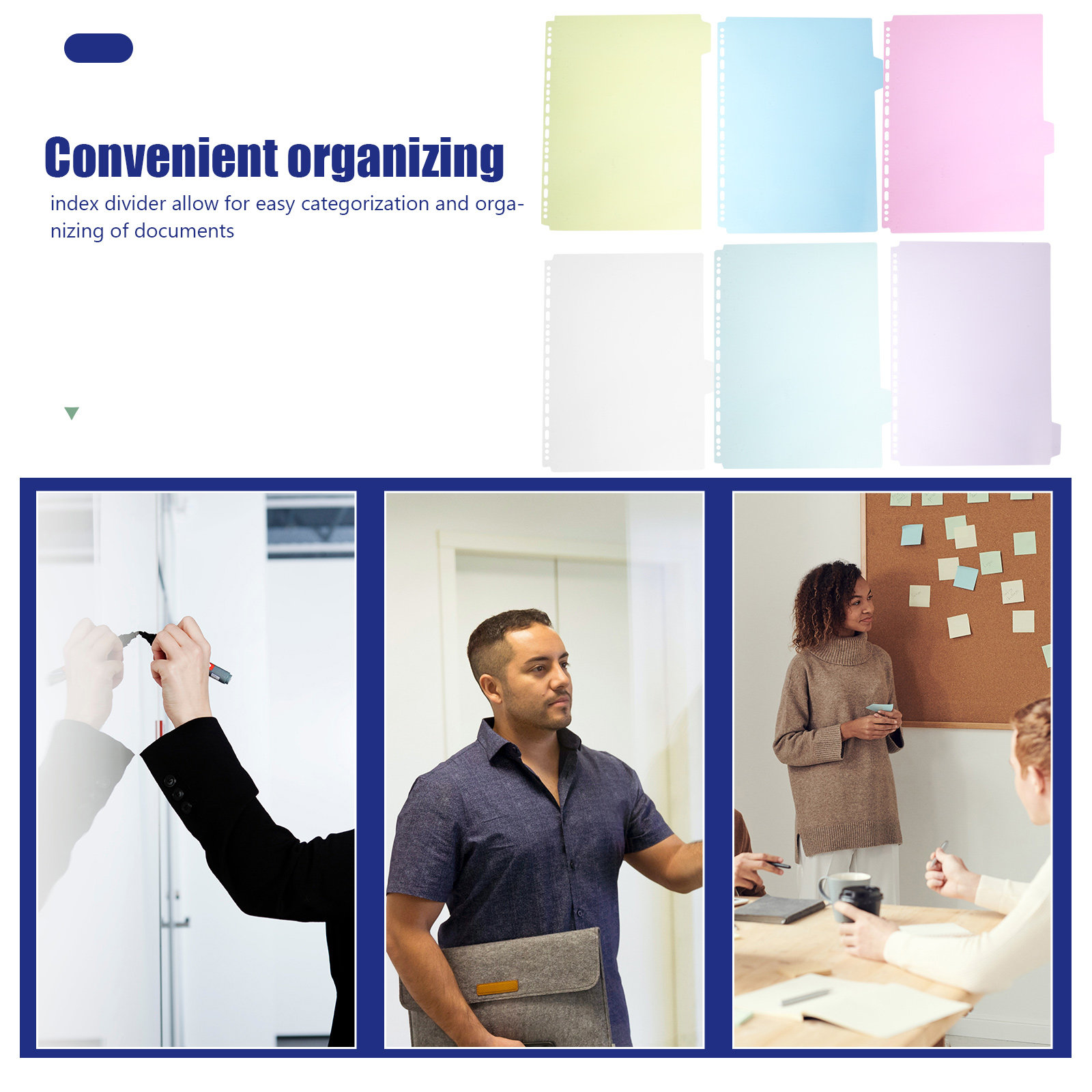 Tab Divider A4 - 6 Divisores con pestañas para archivador,