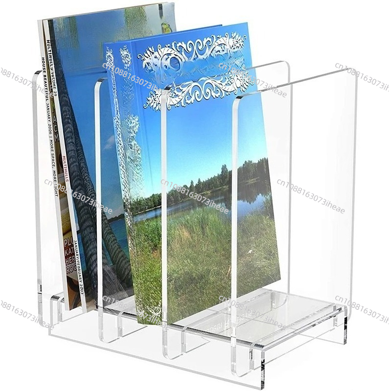 Magazine Holder Rack - Portarrollos de acrílico transparente y organizador