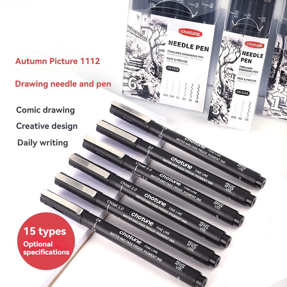 Microbolígrafos negros, 15 tam - Correction Pen Fine reseña y precio