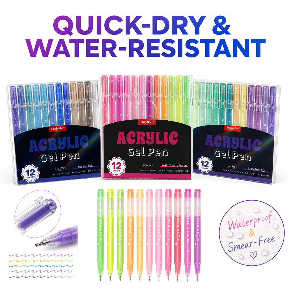 Juego de 12 Bolígrafos de Gel  - Correction Pen Fine reseña y precio
