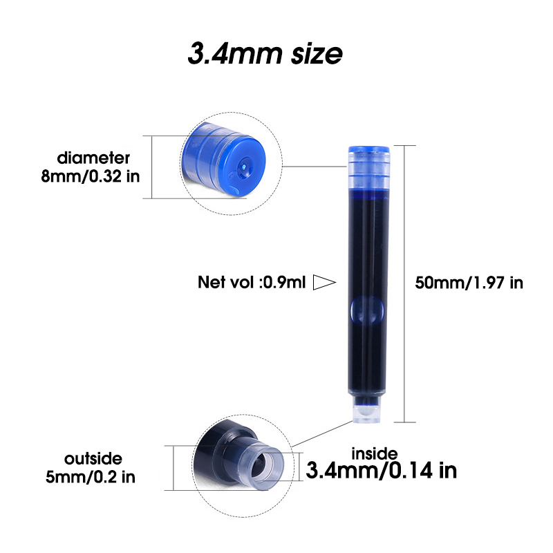 50 cartuchos de tinta para plu - Fountain Pen Bottled Ink reseña y precio